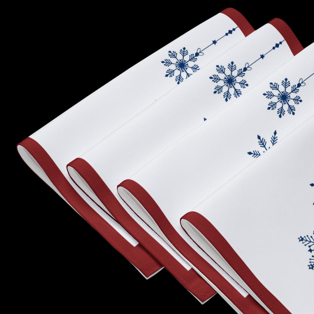 Christmas Placemat Set – 4-Pack 18x14 Holiday Table Placemats in Red, White & Blue