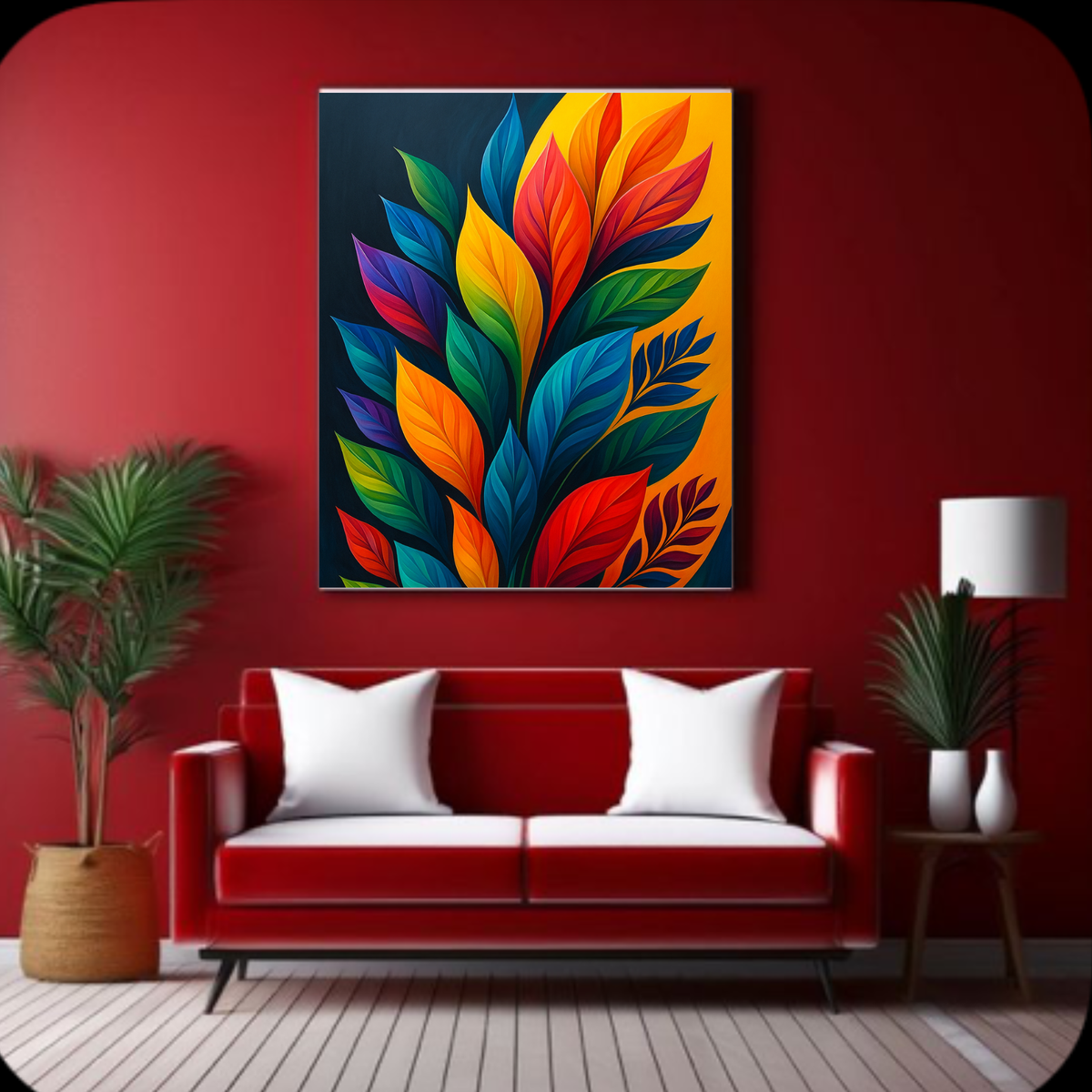 Vibrant Multicolored Floral Wall Art – Digital Download (16x20, 18x24, 24x36 Inches)