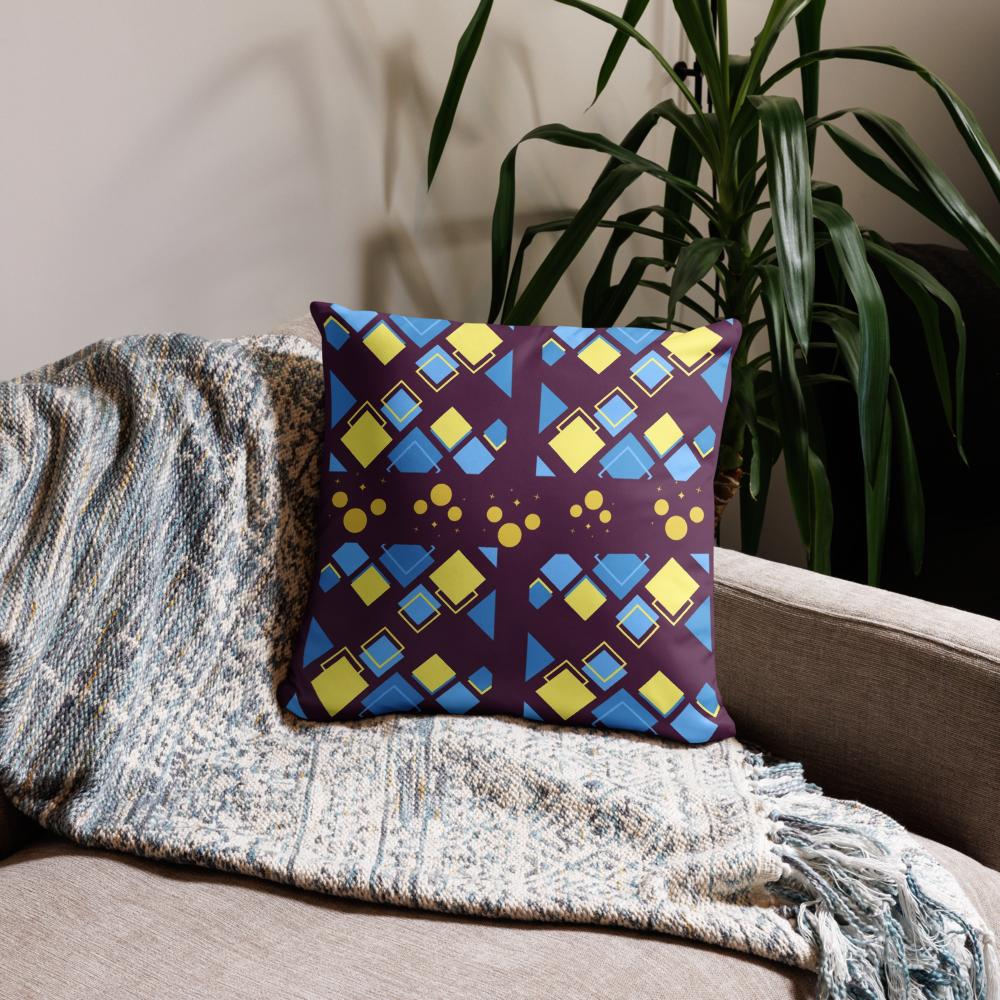 Bold Modern Throw Pillow – 18x18 Decorative Accent Cushion for Contemporary Living Room and Bedroom Décor