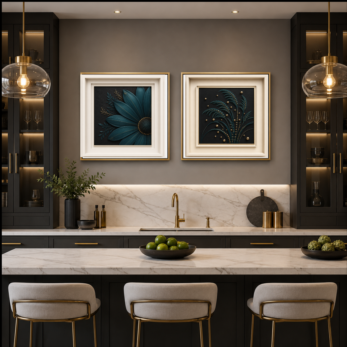 Luxury Abstract Wall Art Set – Elegant Contemporary Digital Prints for Homes, Hotels, Restaurants, Offices & Airbnbs