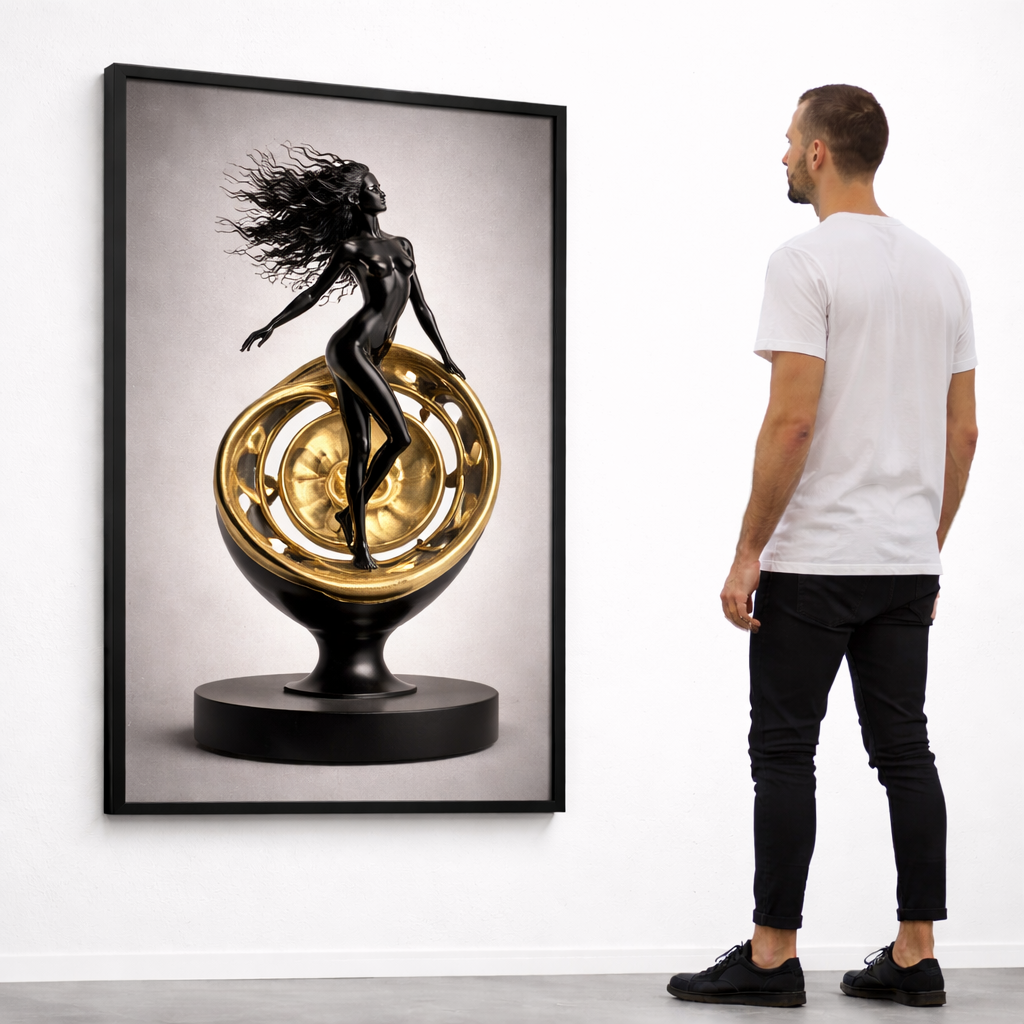 Elegant Music Sculpture Wall Art (3-Piece Set) – Portrait Prints | Digital Download