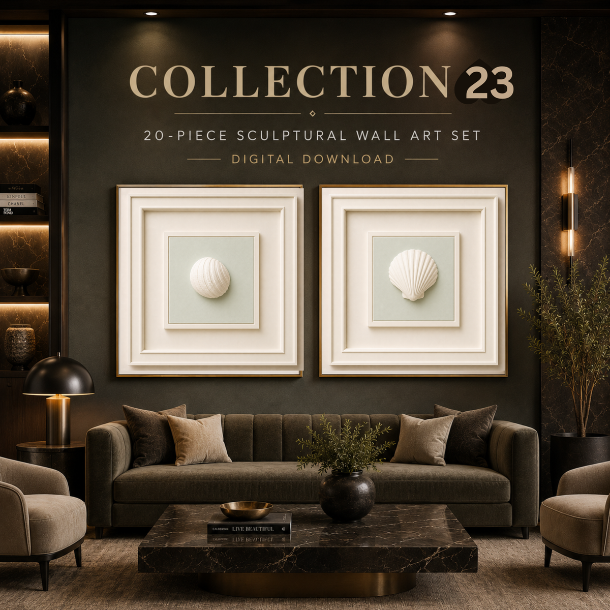 Luxury Coastal Abstract Wall Art Set – Elegant Neutral Digital Prints for Homes, Hotels, Restaurants, Offices & Airbnbs