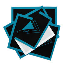 Elegant Black & Blue Placemat Set of 4 – 18x14 Inch Durable Washable Table Mats for Dining Table
