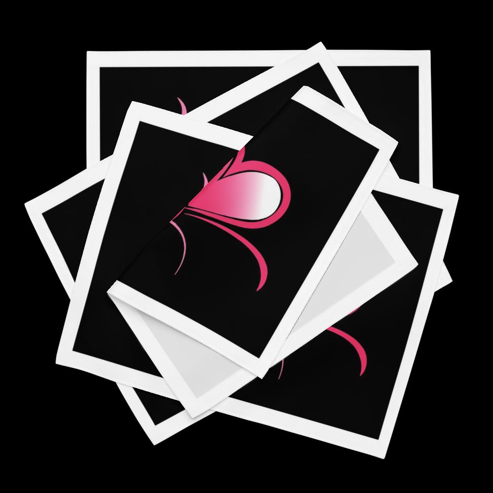 Black, White & Pink Placemat Set of 4 – 18x14 Inch Washable Heat-Resistant Dining Table Mats