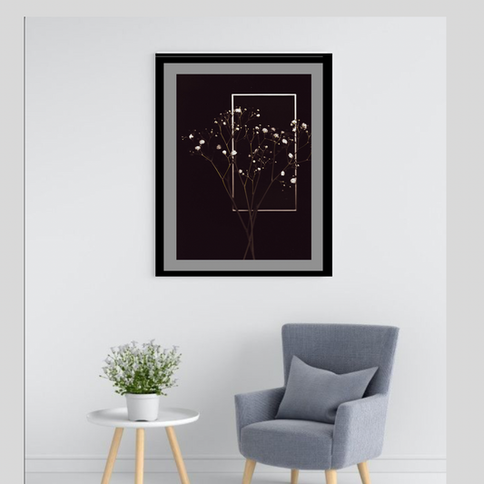 Classy Black & Silver Wall Art – Single Printable Art, Instant Download