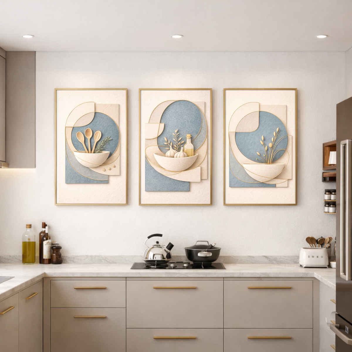 Full House Architectural Wall Art Collection – Light Blue Edition (40 Coordinated Prints)