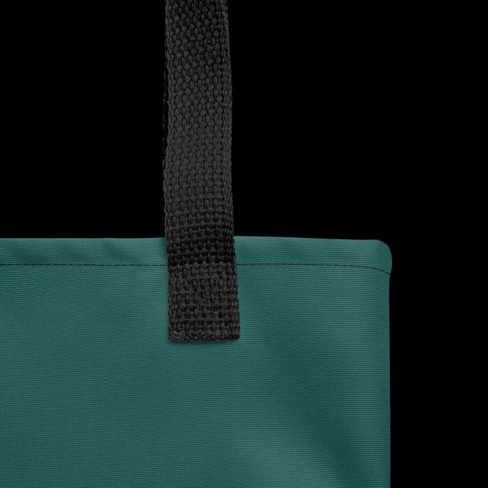 Green “Christmas” Tote Bag with White Holiday Elements – 15”x15” Festive Carryall
