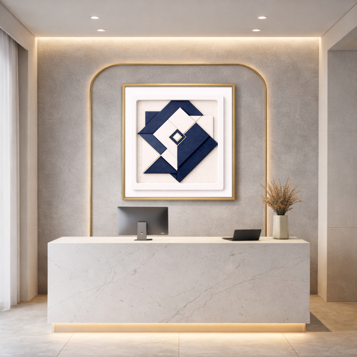 Luxury Sculptural Wall Art System – 40-Piece Architectural Abstract Print Collection for Homes, Hotels, Offices, Airbnb, Restaurants & More