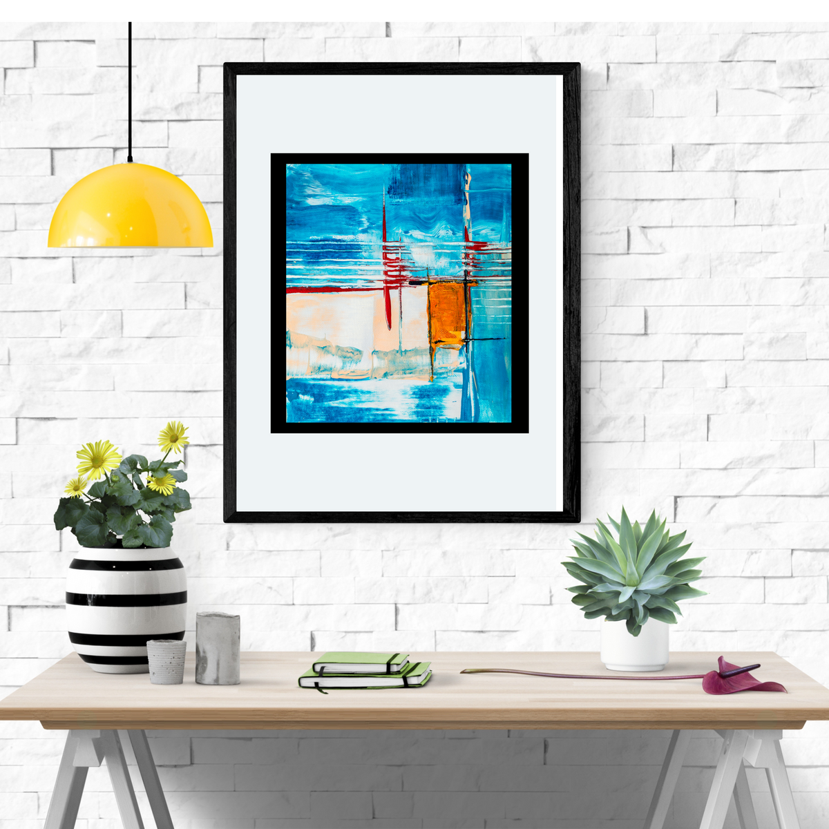 Bold Abstract Wall Art on White – 4 Piece Digital Download Bundle (16x20, 18x24, 24x36 Inches)