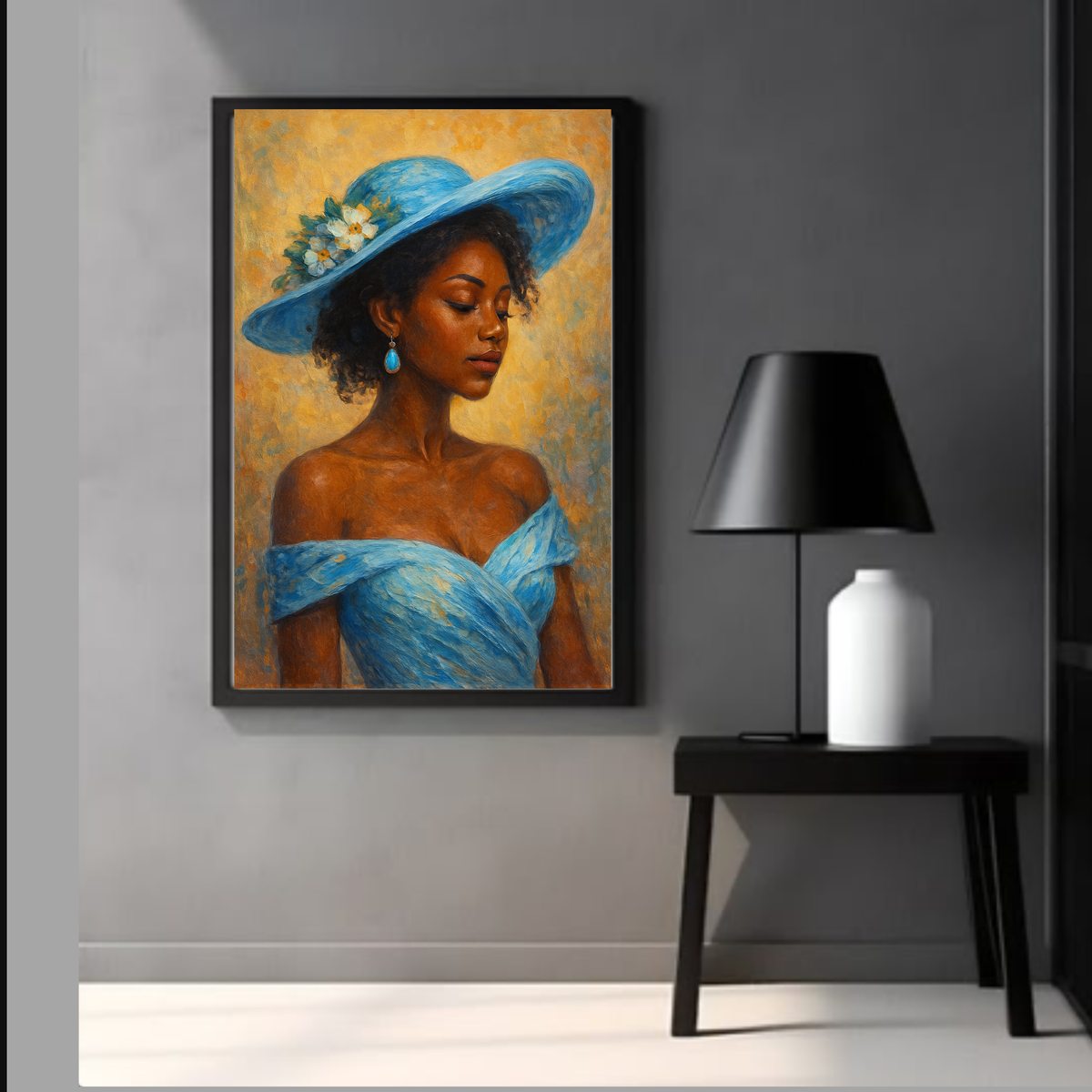Blue and Beige Abstract Wall Art – 2-Piece Modern Canvas Set