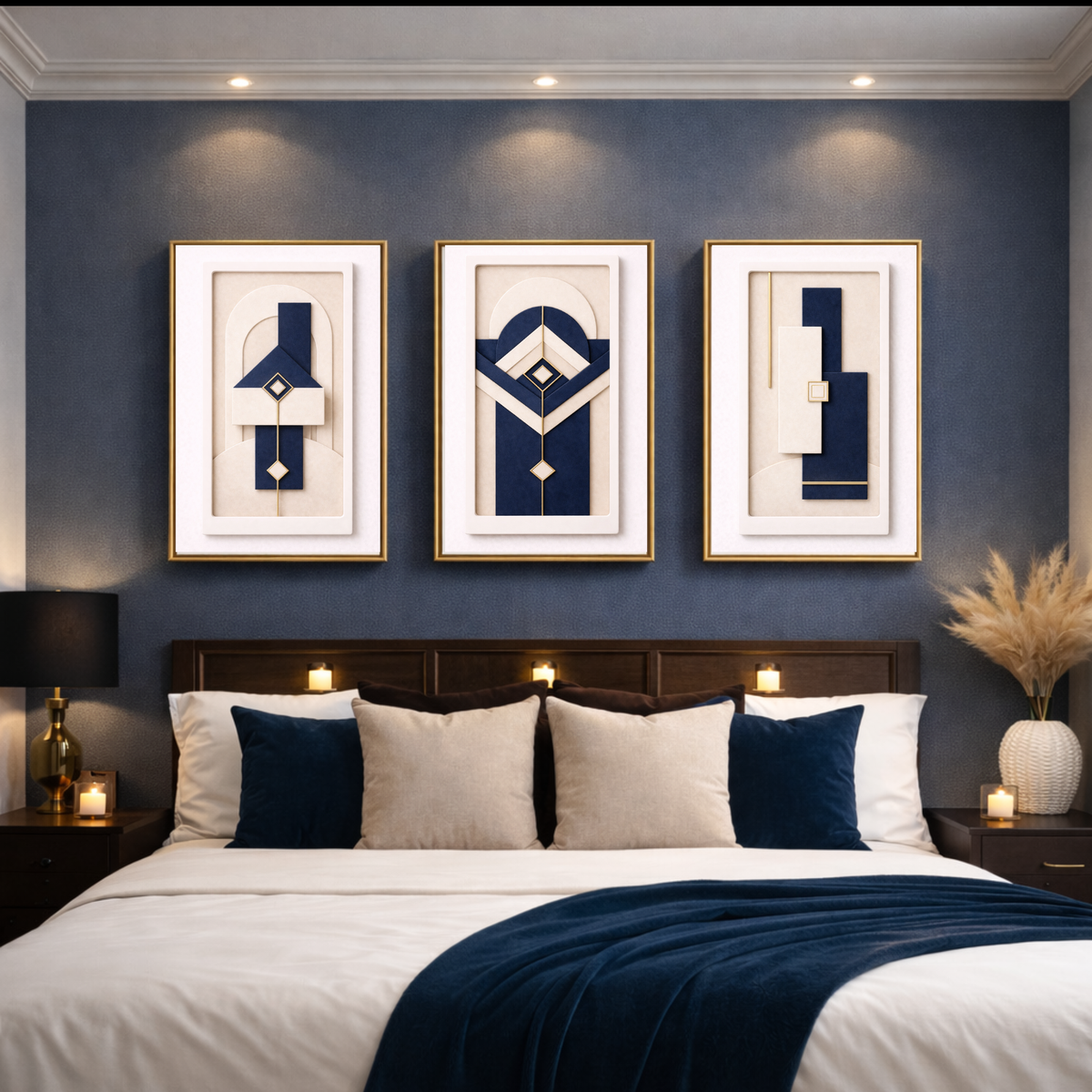 Luxury Sculptural Wall Art System – 40-Piece Architectural Abstract Print Collection for Homes, Hotels, Offices, Airbnb, Restaurants & More