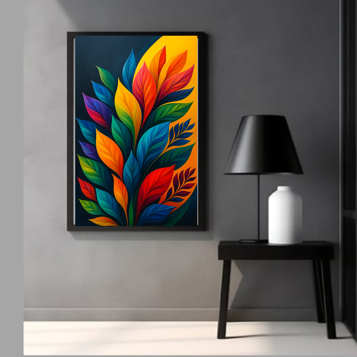 Vibrant Multicolored Floral Wall Art – Digital Download (16x20, 18x24, 24x36 Inches)