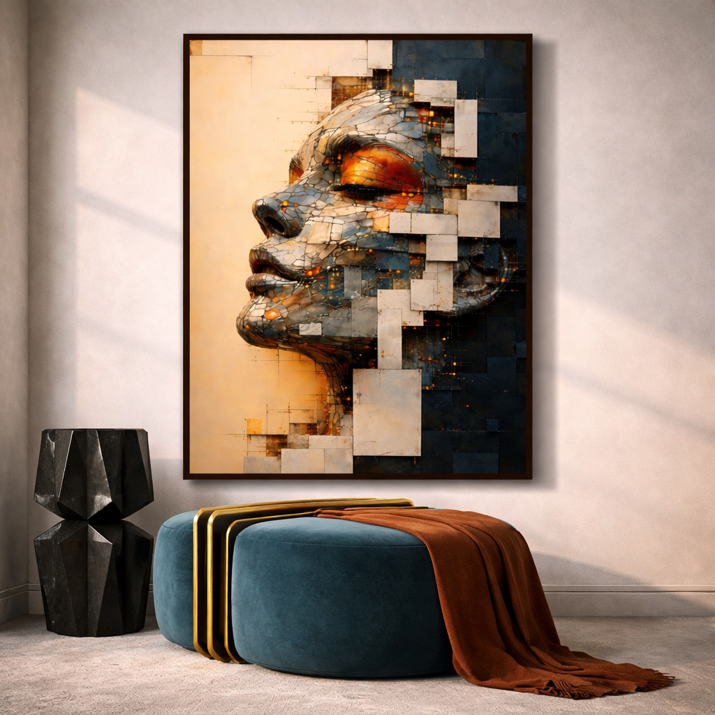 Luxury Abstract Portrait Wall Art Set – Modern Feminine Face Printable Decor – Contemporary Gallery Digital Download (11x14, 16x20, 18x24, 24x36)