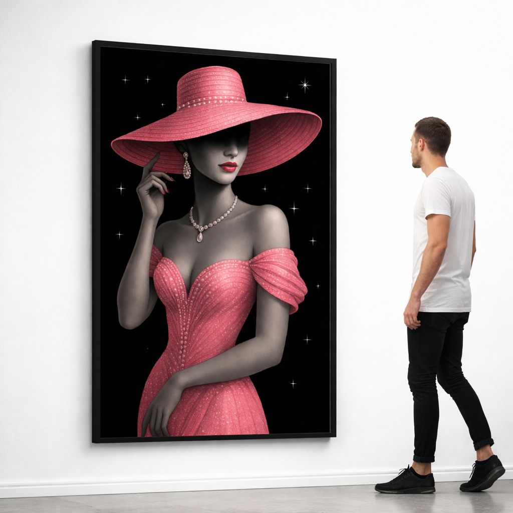 Elegant Pink Fashion Wall Art Set of 3 – Luxury Feminine Portrait Prints, Vintage Glam Decor, Digital Download