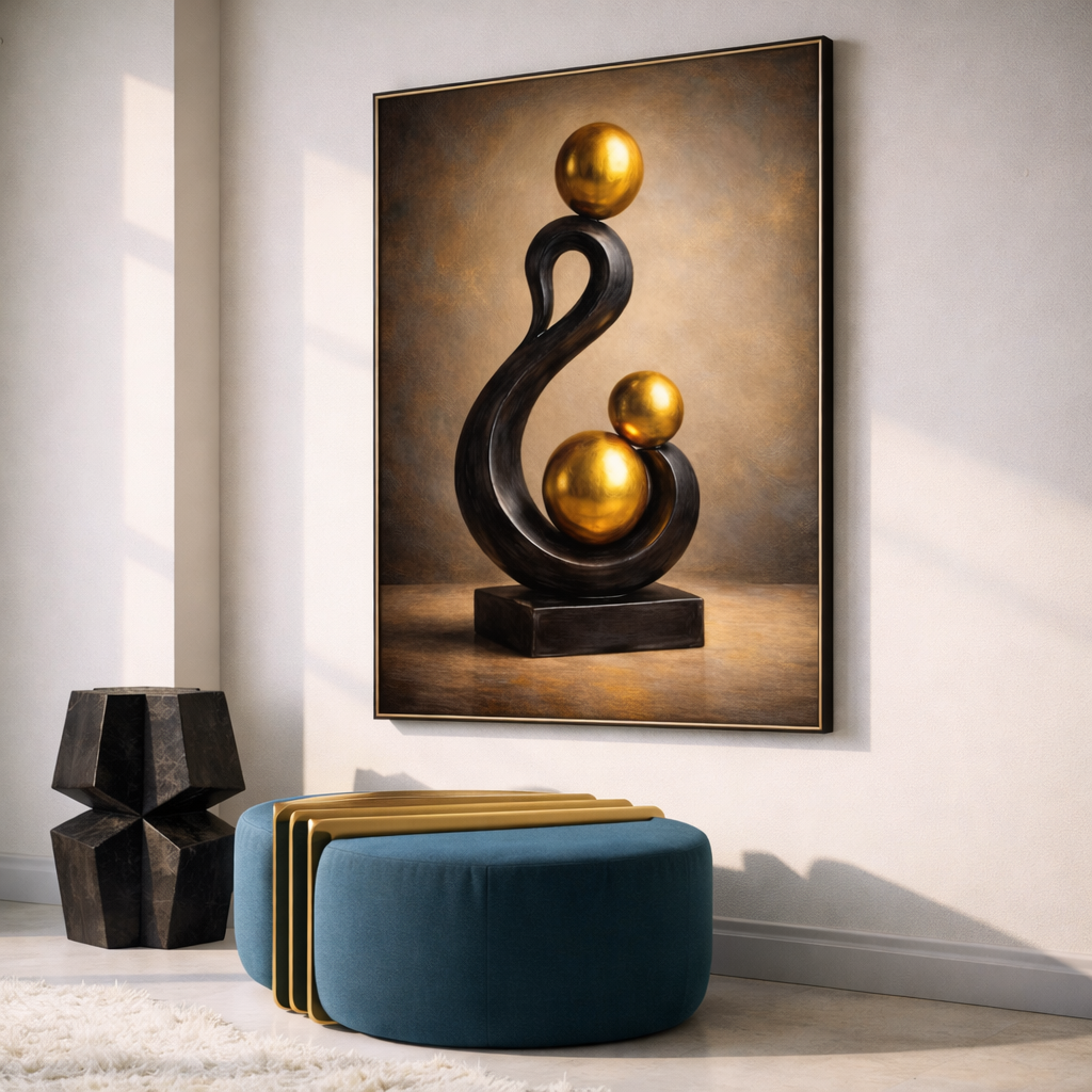 Instant Digital Download – Modern Sculptural Abstract Wall Art Set of 3 | Luxury Neutral Home Decor | Printable Wall Art