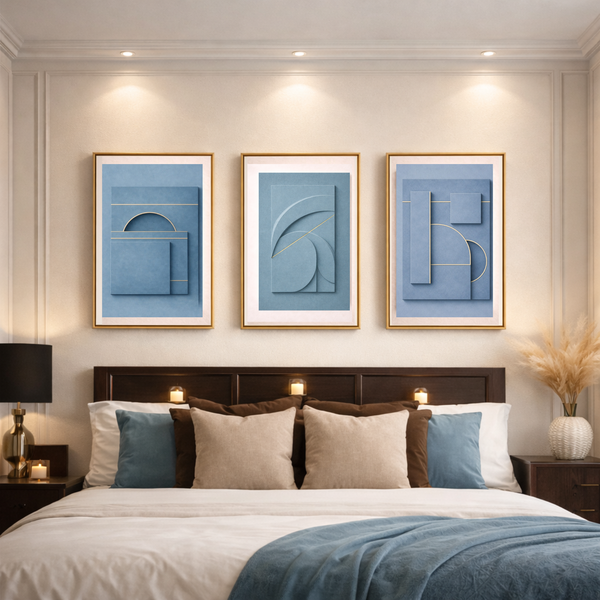 Full House Architectural Wall Art Collection – Light Blue Edition (40 Coordinated Prints)