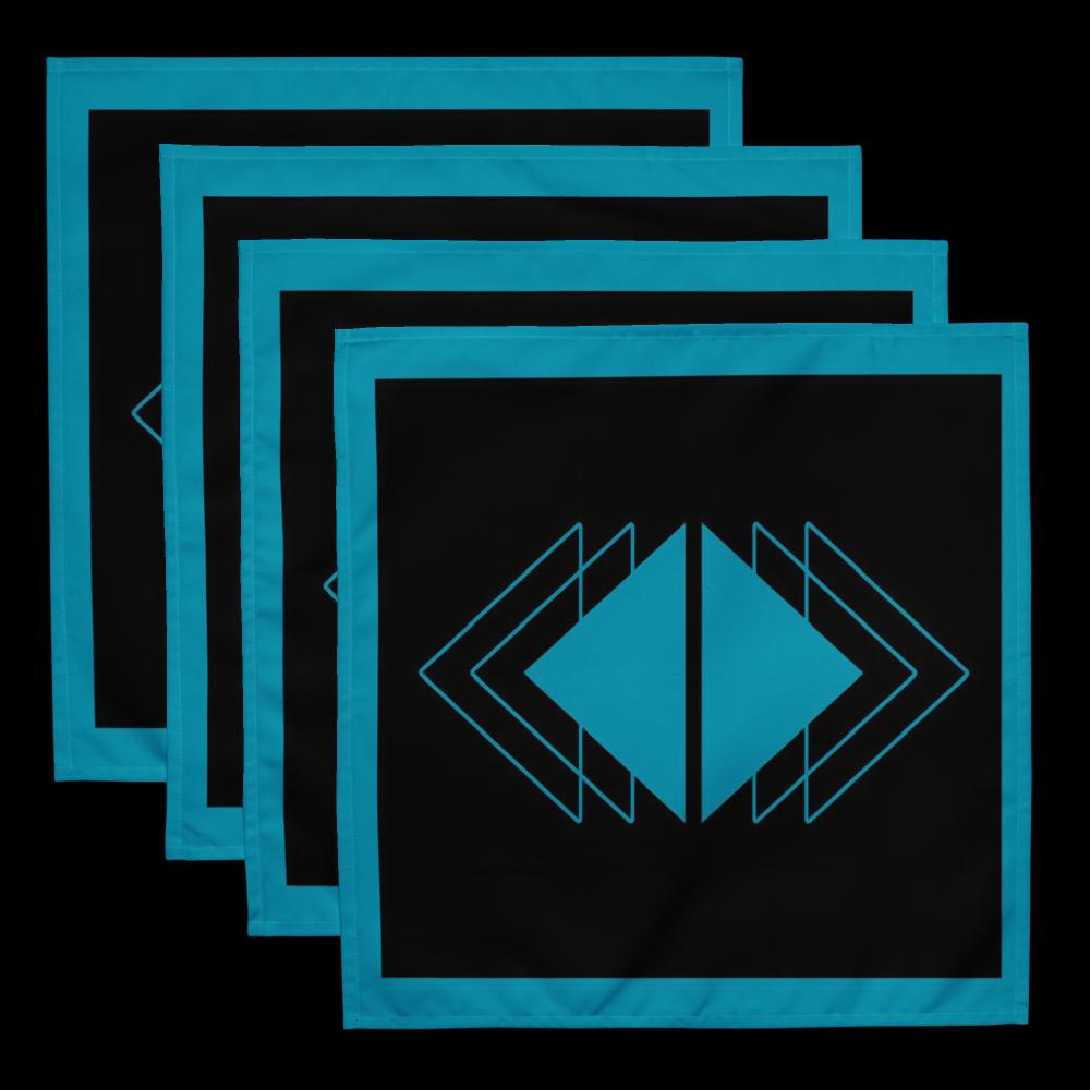 Elegant Black & Blue Cloth Napkin Set (4 Pack, 20x20”) – Reusable Table Napkins for Dinner Parties & Home Décor