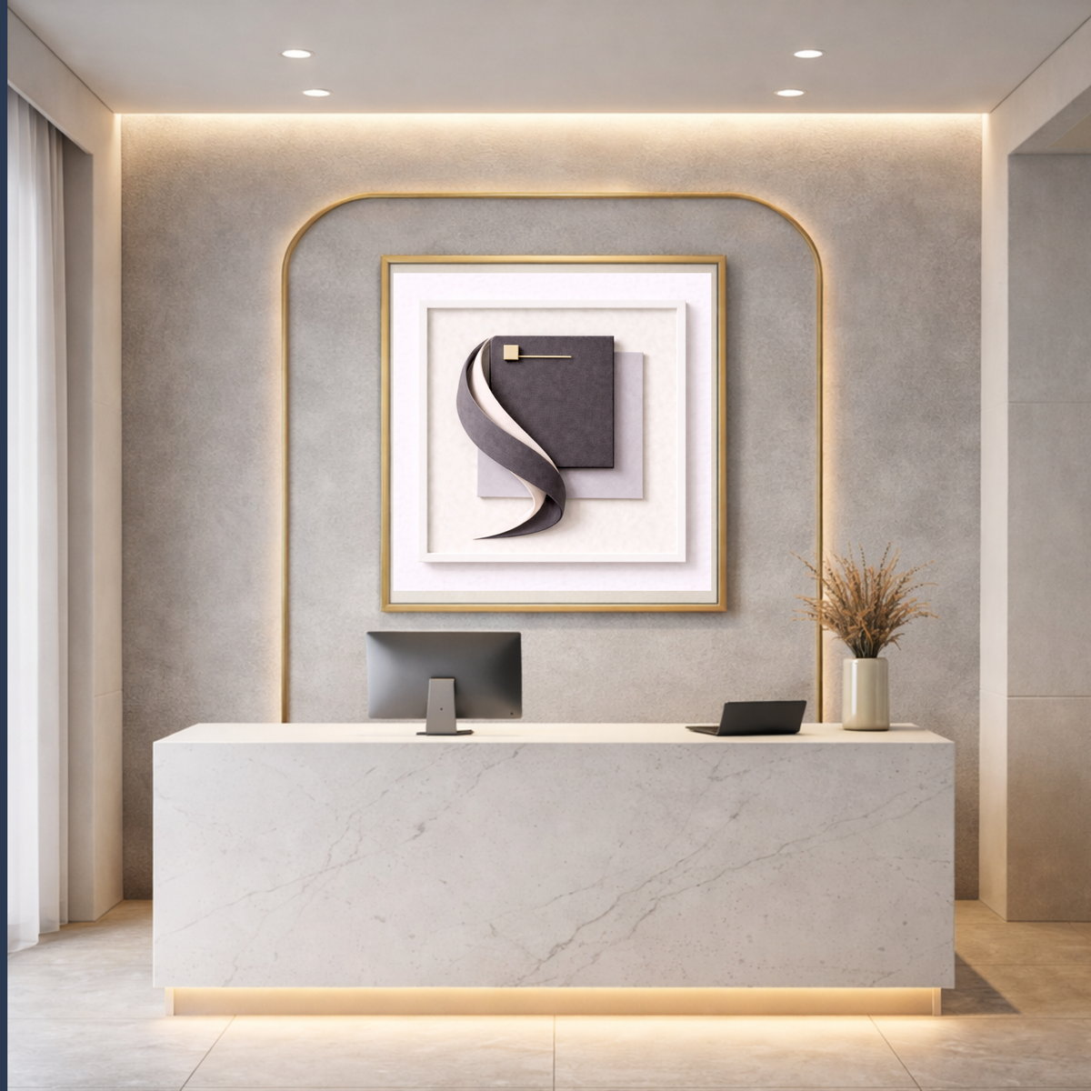 Luxury Sculptural Wall Art System (40-Piece Collection) – Cohesive Abstract Digital Download for Homes, Hotels, Airbnbs,         Offices & More