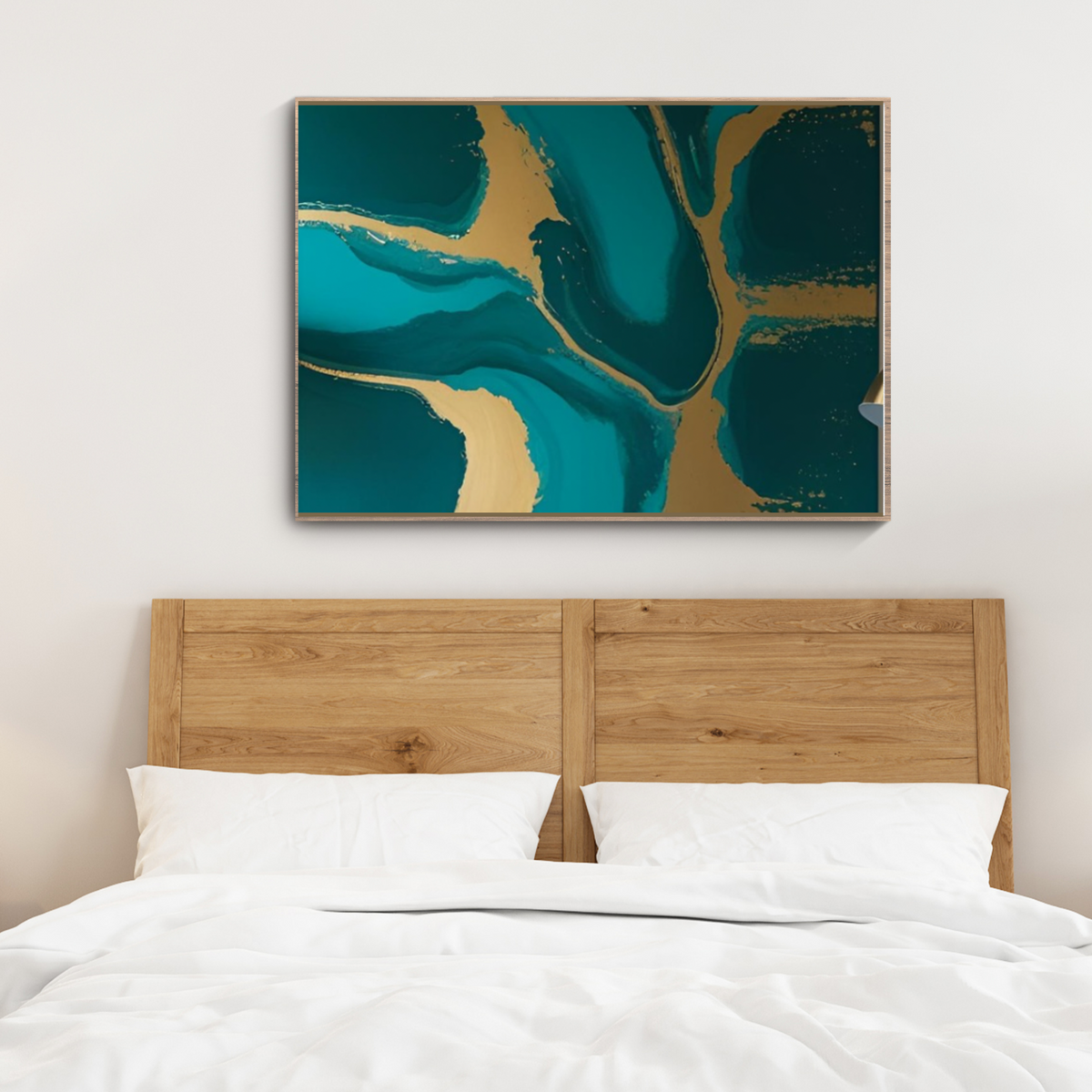 Elegant Green & Gold Marble Wall Art Set (3-Piece Digital Download, Landscape Sizes)