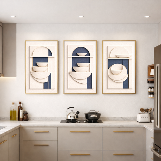 Full House Architectural Wall Art Collection – Deep Blue Edition (40 Coordinated Prints)