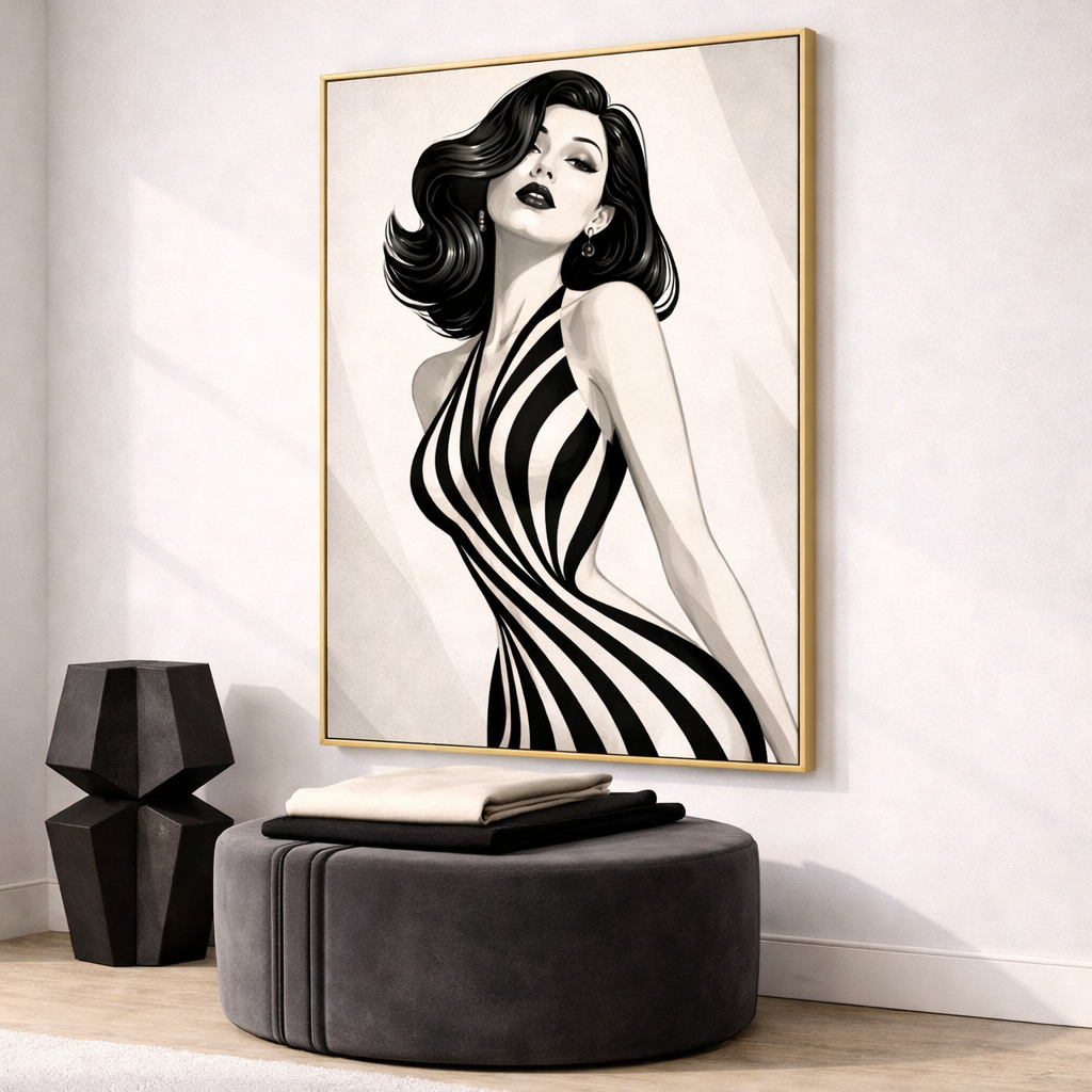 Black and White Fashion Wall Art Set – Red Hat & Umbrella Glam Printable – Modern Feminine Digital Download (11x14, 16x20, 18x24, 24x36)