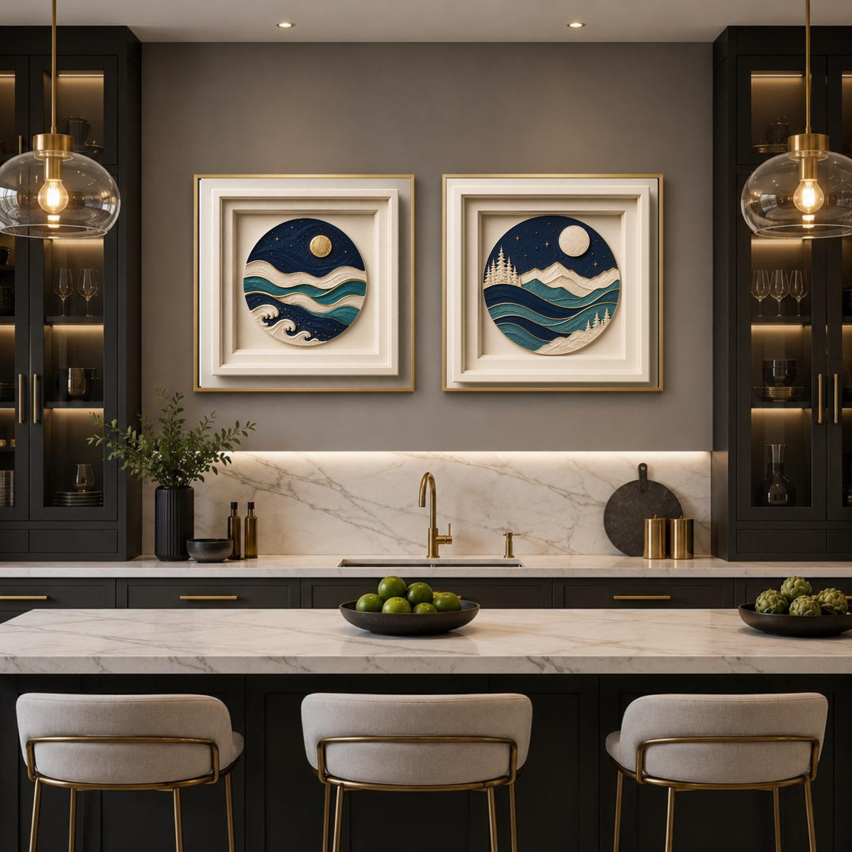 Set of 10 Sculptural Landscape Sunset Wall Art Prints | Nature-Inspired Abstract Gallery Collection | Instant Download Wall Art for Homes, Hotels, Airbnbs, Offices & Restaurants