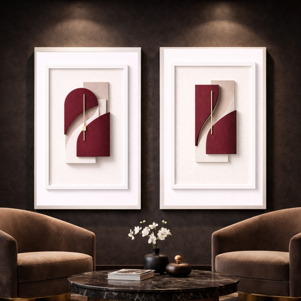 Luxury Sculptural Wall Art System (40-Piece Collection) – Cohesive Abstract Digital Download for Homes, Hotels, Airbnbs,         Offices & More