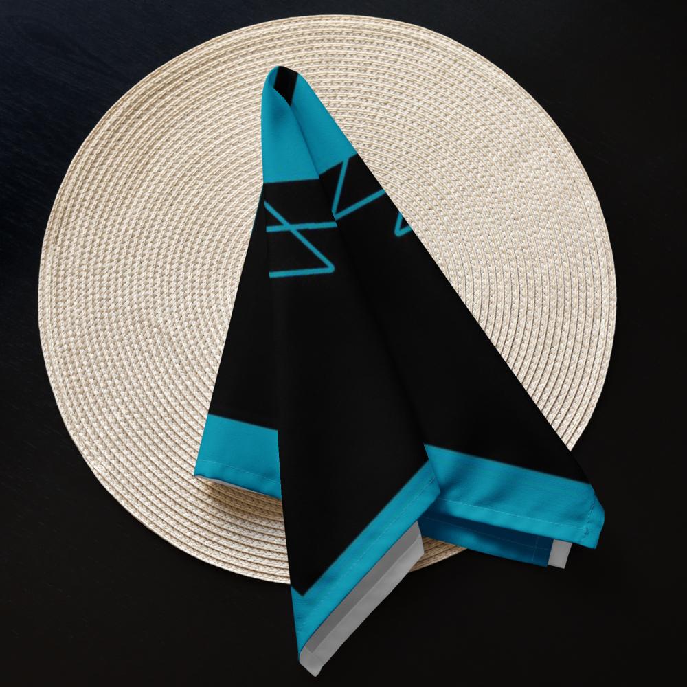 Elegant Black & Blue Cloth Napkin Set (4 Pack, 20x20”) – Reusable Table Napkins for Dinner Parties & Home Décor