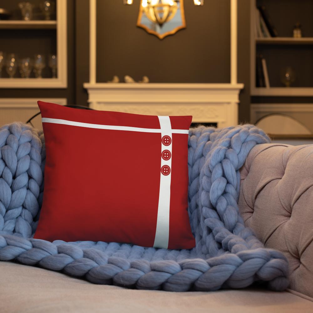 Red & White Decorative Throw Pillow – 18×18 & 22×22