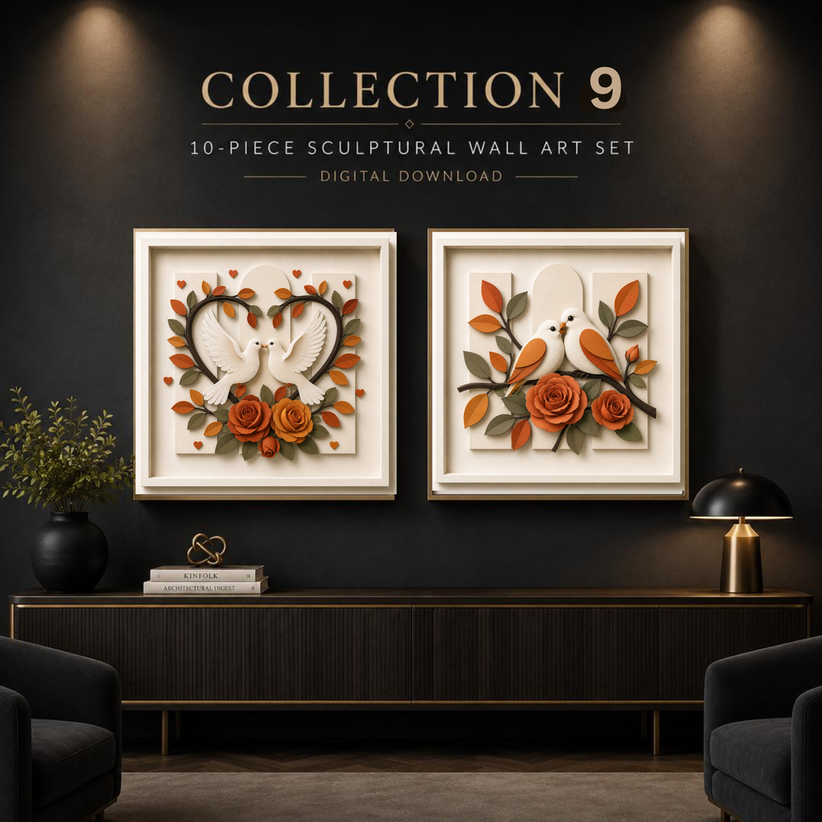 Luxury Bird Wall Art Collection – Elegant Nature-Inspired Digital Prints for Homes, Hotels, Restaurants, Offices & Airbnbs