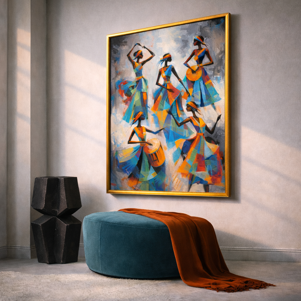 Afrocentric Music and Dance Wall Art Set – Vibrant African Inspired Printable Decor – Modern Cultural Digital Download (11x14, 16x20, 18x24, 24x36)