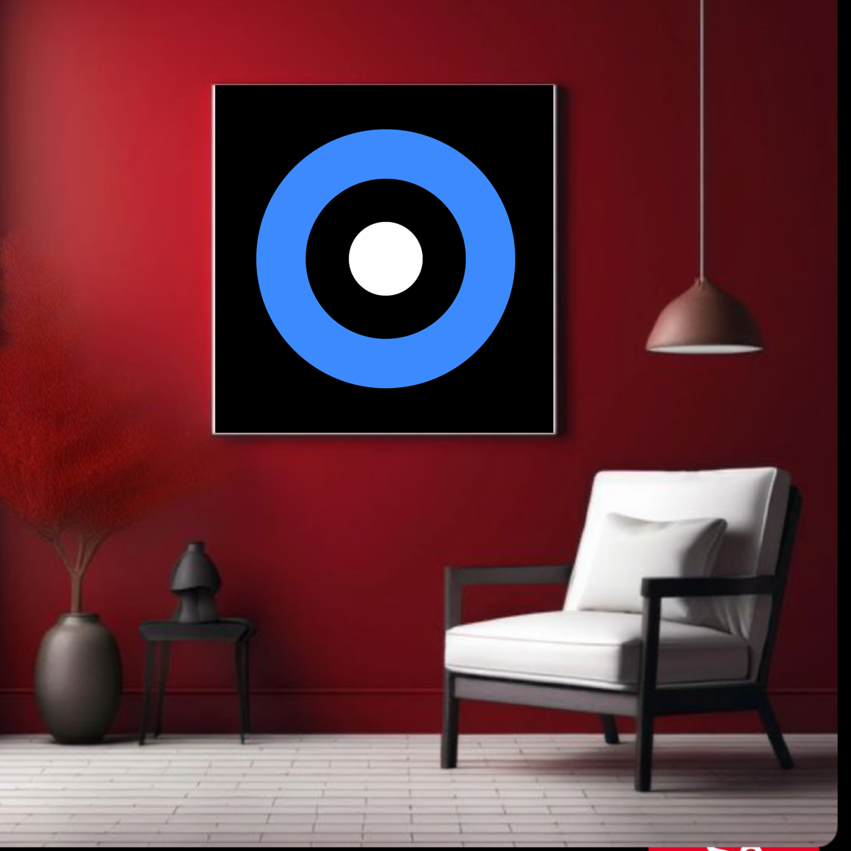 Square Abstract Wall Art Digital Download – Blue, Black & White Modern Prints (20x20, 24x24, 36x36)