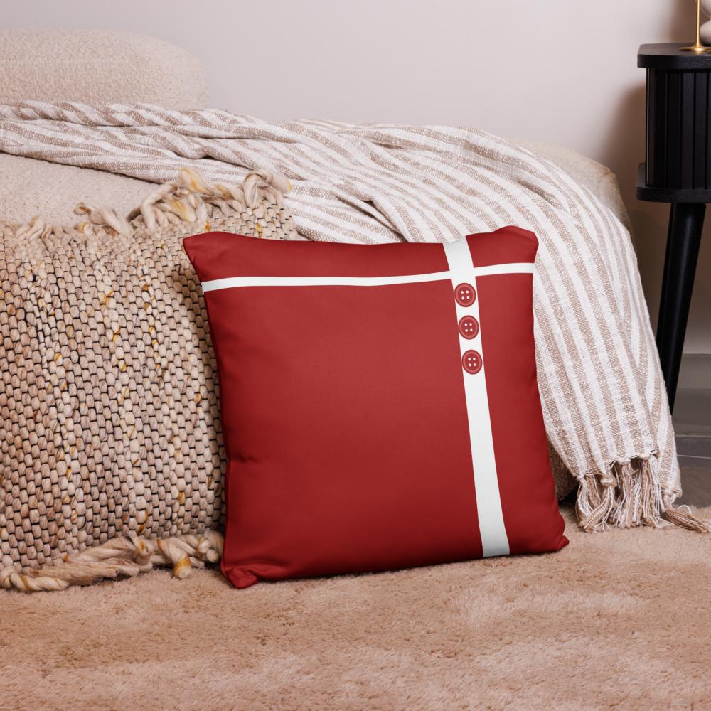 Red & White Decorative Throw Pillow – 18×18 & 22×22
