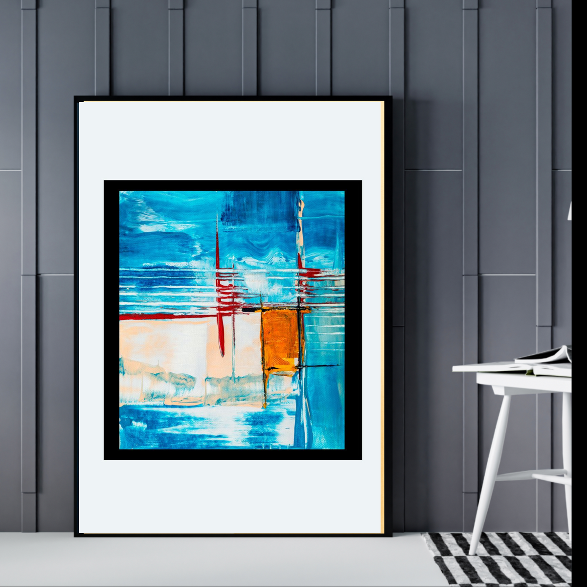 Bold Abstract Wall Art on White – 4 Piece Digital Download Bundle (16x20, 18x24, 24x36 Inches)