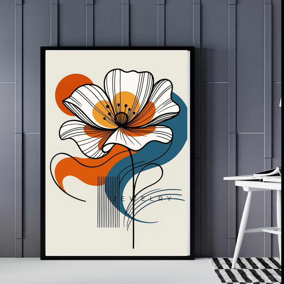 Floral Wall Art Digital Download – Set of 2 Orange Flower Prints (16x20, 18x24, 24x36 Inches)