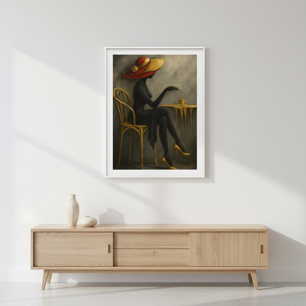 2-Piece Fashion Portrait Wall Art Set – Modern Digital Painting Prints