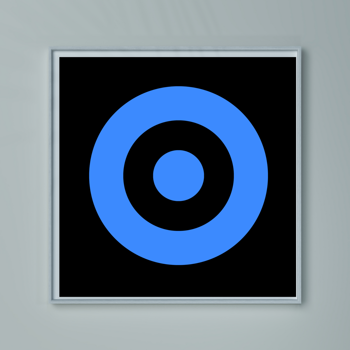 Square Abstract Wall Art Digital Download – Blue, Black & White Modern Prints (20x20, 24x24, 36x36)