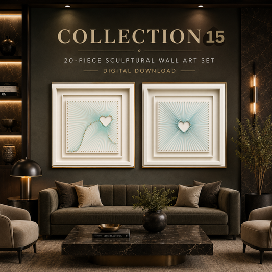 Luxury Abstract Wall Art Set – Elegant Contemporary Digital Prints for Homes, Hotels, Restaurants, Offices & Airbnbs