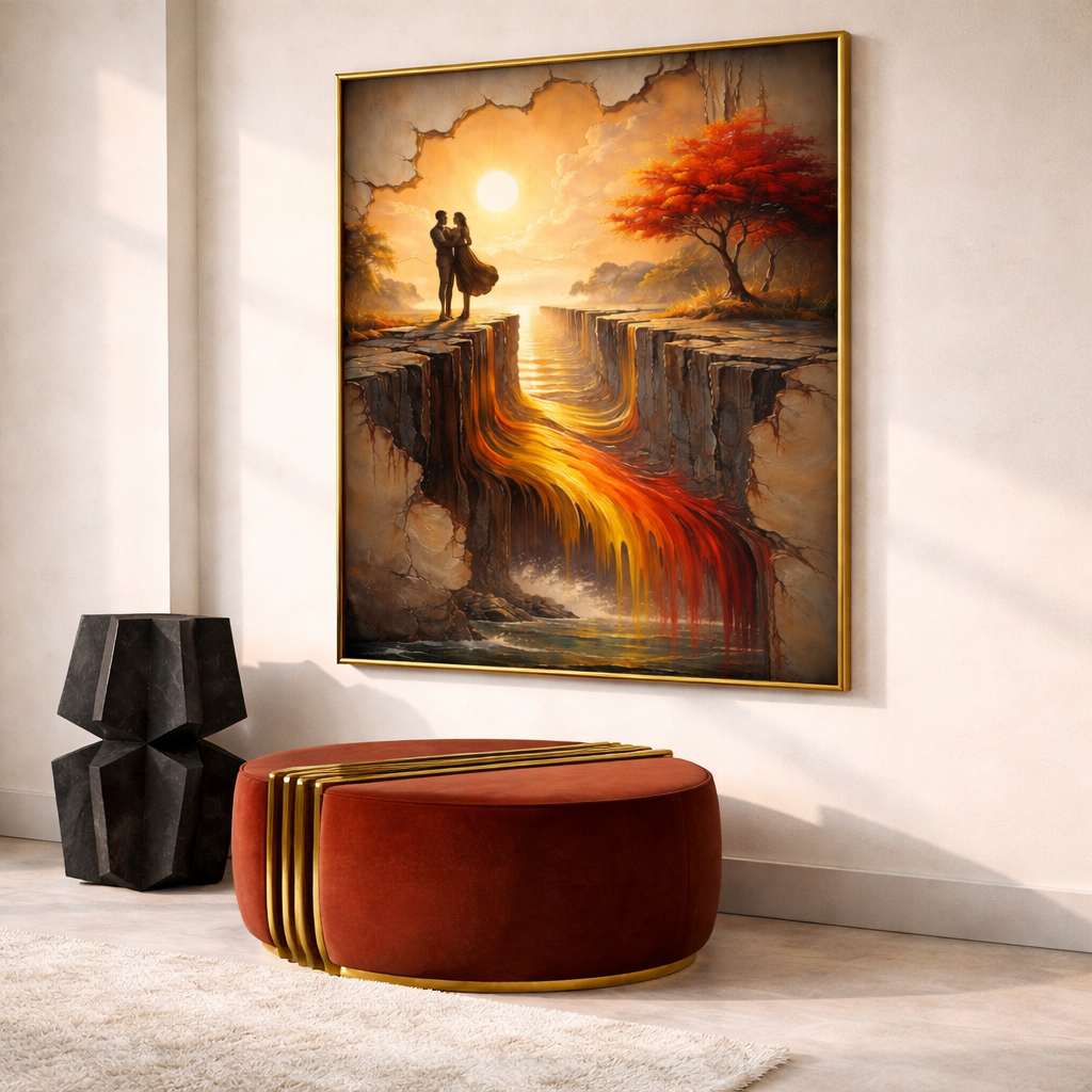 Romantic Fantasy Wall Art Set – Dramatic Sunset Landscape Printable – Luxury Modern Digital Download (11x14, 16x20, 18x24, 24x36)