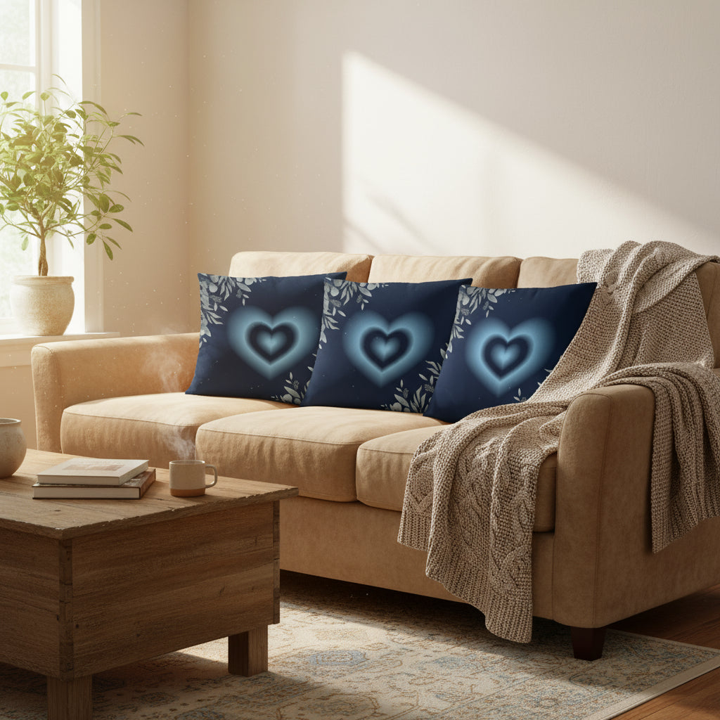 “Elegant Blue Designer Throw Pillow – 18x18 Premium Decorative Cushion for Modern Living Spaces”