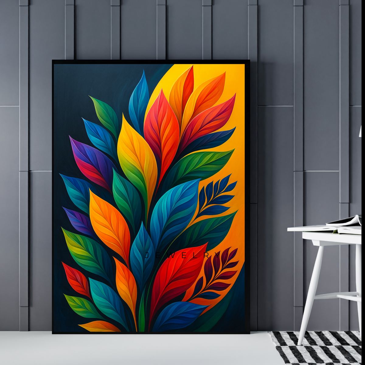Vibrant Multicolored Floral Wall Art – Digital Download (16x20, 18x24, 24x36 Inches)