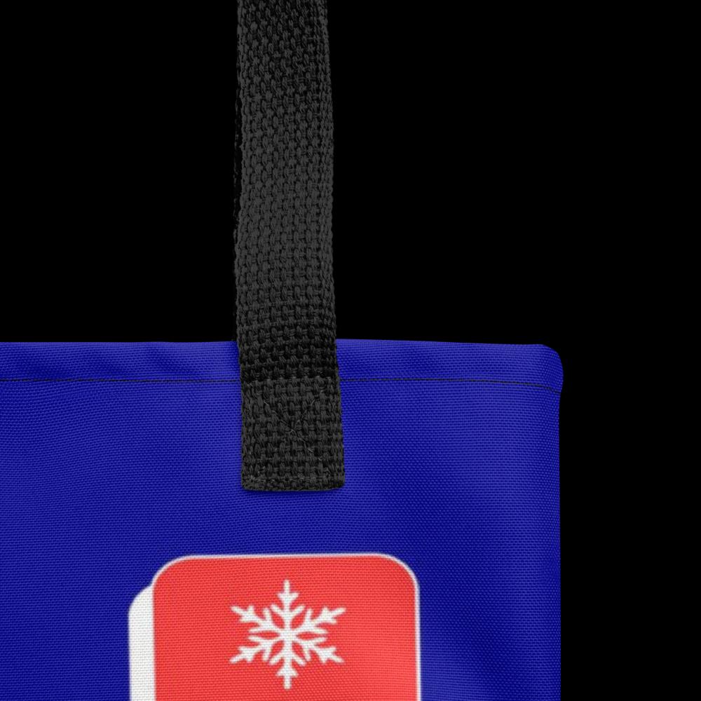 Royal Blue Christmas Tote Bag – Elegant 15×15″ Reusable Holiday Shopping Bag