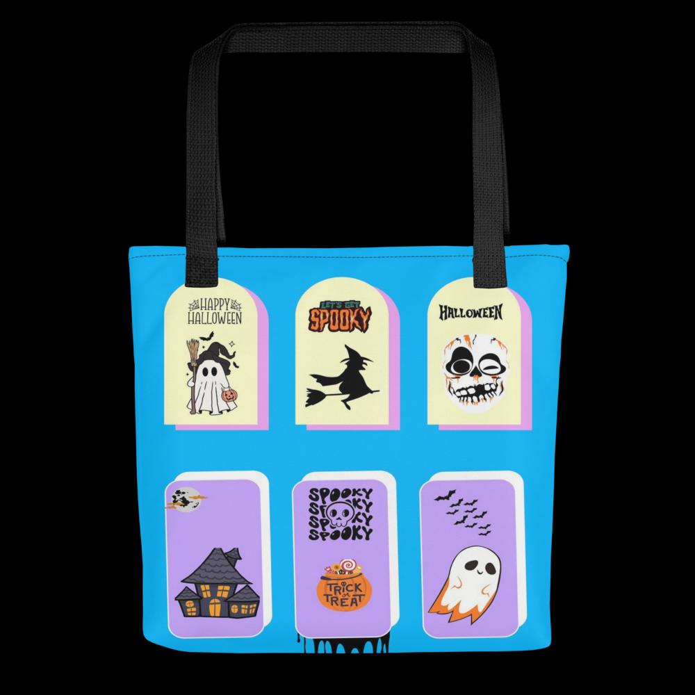 Blue Halloween Tote Bag – 15”x15” Reusable Trick-or-Treat & Everyday Carry Bag