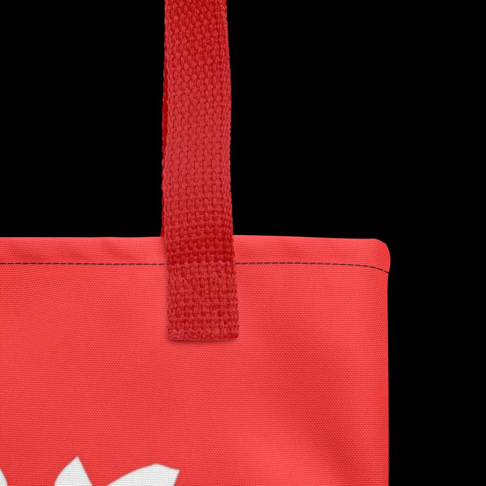 Red & White “Merry Christmas” Tote Bag – 15”x15” Holiday Shopping & Gift Bag