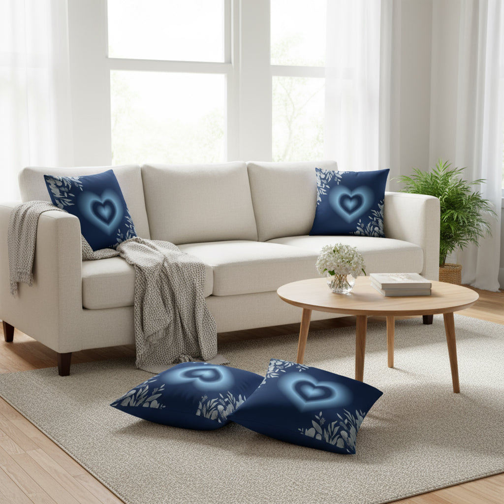 “Elegant Blue Designer Throw Pillow – 18x18 Premium Decorative Cushion for Modern Living Spaces”