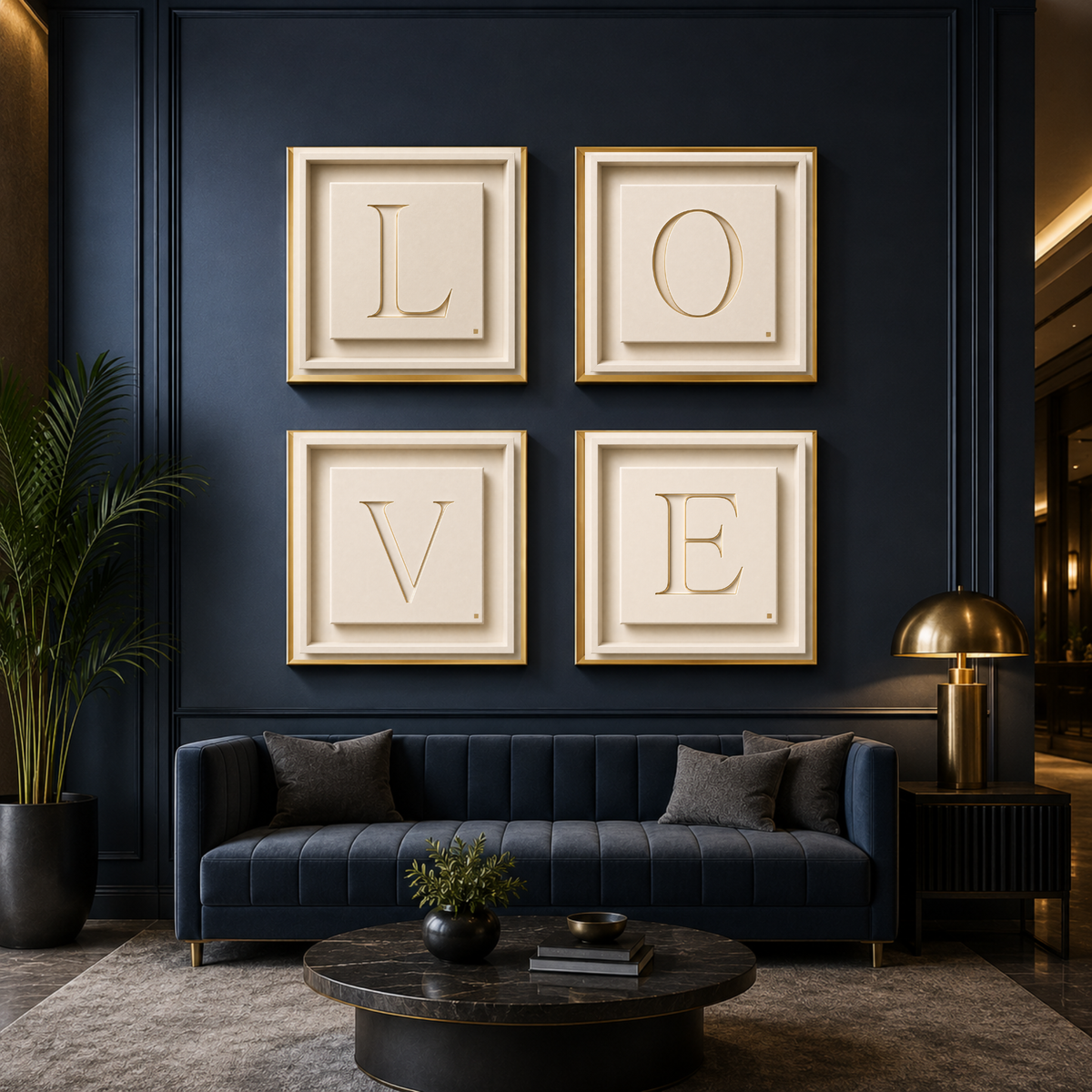 Luxury Cream & Gold Typography Wall Art Set – Elegant Inspirational Digital Prints for Homes, Hotels, Restaurants, Offices & Airbnbs