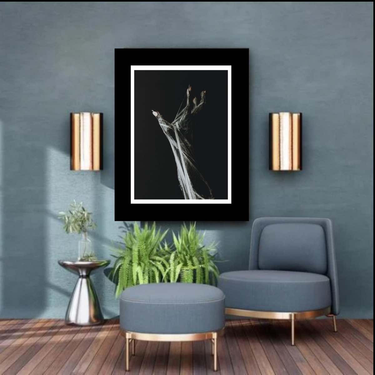 Eerie Black & White Halloween Witch Hand Wall Art | Digital Download Prints