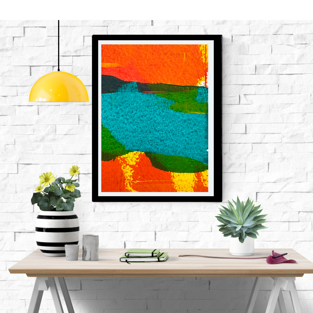 Colorful Abstract Wall Art – 4-Piece Digital Download Set (16x20, 18x24, 24x36 Inches)