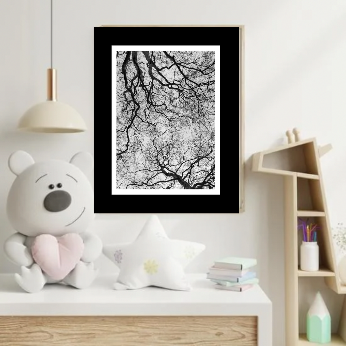 Black & White Creepy Halloween Wall Art Set – Digital Download Prints (3 Piece)