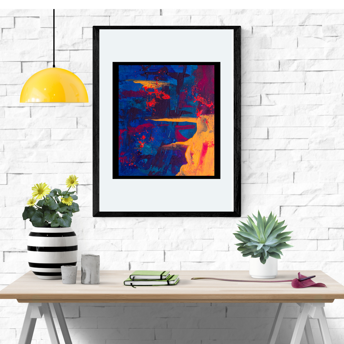 Bold Abstract Wall Art on White – 4 Piece Digital Download Bundle (16x20, 18x24, 24x36 Inches)